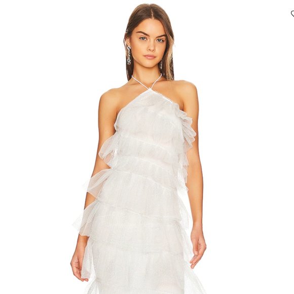 The Bar Dresses Henri The Bar Gown In Sparkle Blanc Poshmark